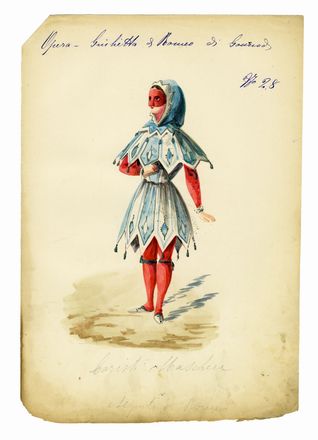  Anonimo del XX secolo : Lotto composto di 46 bozzetti per Giulietta e Romeo di Charles Gounod.  William Shakespeare, Charles Gounod  - Asta Grafica & Libri - Libreria Antiquaria Gonnelli - Casa d'Aste - Gonnelli Casa d'Aste