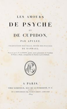  Apuleius : Les amours de Psych et de Cupidon. Letteratura classica, Mitologia, Letteratura, Religione  - Auction Graphics & Books - Libreria Antiquaria Gonnelli - Casa d'Aste - Gonnelli Casa d'Aste