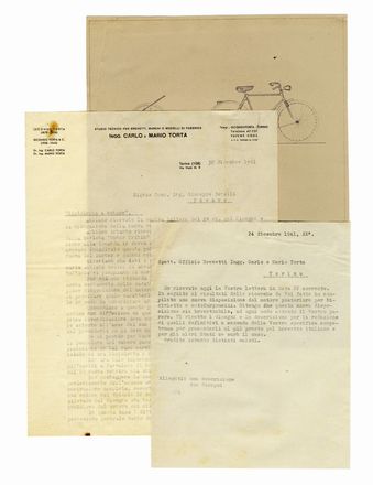 Raccolta di fascicoli, oltre a molti disegni, relativi al motocarro, alle motocarrozzette (sidecar) e alle biciclette a motore Benelli.  - Asta Grafica & Libri - Libreria Antiquaria Gonnelli - Casa d'Aste - Gonnelli Casa d'Aste