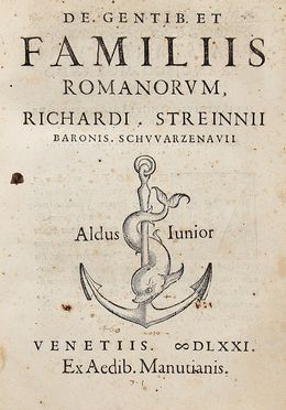  Streinnius Richardus : De gentib. et familiis Romanorum.  - Asta Grafica & Libri - Libreria Antiquaria Gonnelli - Casa d'Aste - Gonnelli Casa d'Aste