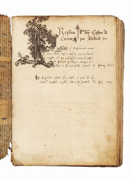 Registro dei beni allodiali della famiglia Del Carretto. Economia, Storia locale, Economia, Sociologia, Storia, Diritto e Politica  - Auction Graphics & Books - Libreria Antiquaria Gonnelli - Casa d'Aste - Gonnelli Casa d'Aste