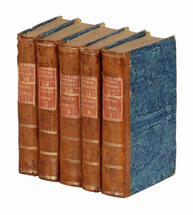  Ariosto Ludovico : Orlando Furioso [...]. Tomo I (-V). Letteratura italiana, Romanzo cavalleresco, Figurato, Letteratura, Letteratura, Collezionismo e Bibliografia  Giuliano Zuliani  - Auction Graphics & Books - Libreria Antiquaria Gonnelli - Casa d'Aste - Gonnelli Casa d'Aste