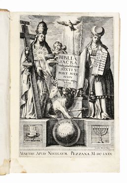 Biblia sacra Vulgatae editionis Sixti Quinti Pont. Max, iussu recognita, atque edita.  Isabella Piccini  (1646 - 1734)  - Asta Grafica & Libri - Libreria Antiquaria Gonnelli - Casa d'Aste - Gonnelli Casa d'Aste