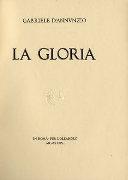  D'Annunzio Gabriele : Alcyone. Laudi del cielo del mare della terra e degli eroi. Libro terzo. Letteratura italiana  - Auction Graphics & Books - Libreria Antiquaria Gonnelli - Casa d'Aste - Gonnelli Casa d'Aste