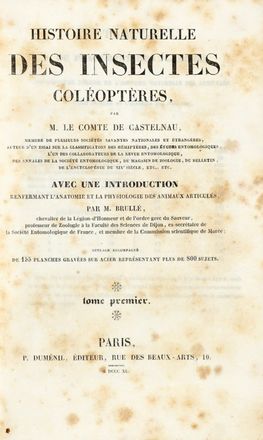 Raccolta di 13 opere di scienze tecniche e naturali.  Jules Janin, Pierre Boitard, Jean Baptiste Bouvier, Francis Castelnau, Emile Blanchard, Jean-Charles Chenu, Vincenzo Dandolo  - Asta Grafica & Libri - Libreria Antiquaria Gonnelli - Casa d'Aste - Gonnelli Casa d'Aste