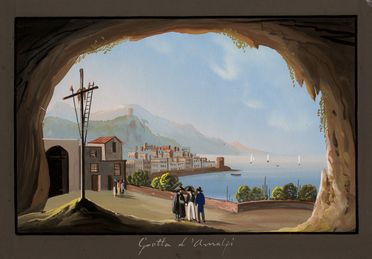  Anonimo del XIX secolo : Lotto composto di 4 vedute di Napoli.  - Asta Grafica & Libri - Libreria Antiquaria Gonnelli - Casa d'Aste - Gonnelli Casa d'Aste