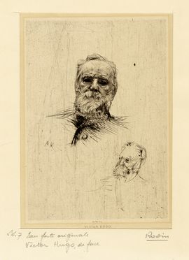  Auguste Rodin  (Parigi, 1840 - 1917) : Victor Hugo.  Louis Legrand  (Digione, 1863 - Livry-Gargan, Seine-et-Oise, 1951)  - Asta Grafica & Libri - Libreria Antiquaria Gonnelli - Casa d'Aste - Gonnelli Casa d'Aste