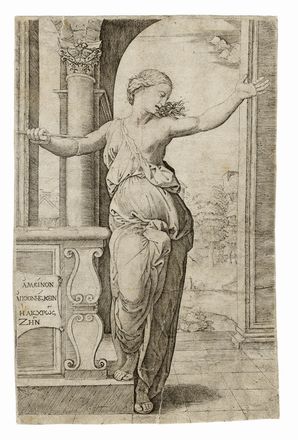  Marcantonio Raimondi  (Molinella,, 1480 - Bologna,, 1534) : Lotto composto di 6 incisioni.  - Auction Graphics & Books - Libreria Antiquaria Gonnelli - Casa d'Aste - Gonnelli Casa d'Aste