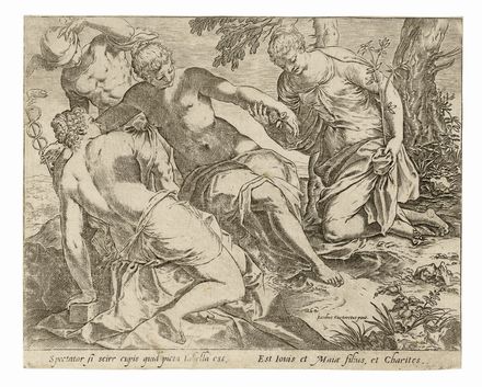 Lotto composto di 18 incisioni.  Agostino Carracci  (Bologna, 1557 - Parma, 1602), Annibale Carracci  (Bologna, 1560 - Roma, 1609), Ludovico Carracci  (Bologna, 1555 - 1619), Tiziano Vecellio, Giovanni Giacomo De Rossi  (Roma, 1627 - 1691), Carlo Cesio, Jacopo Robusti (detto Tintoretto)  (Venezia, 1519 - 1594), Lucio Massari  (Bologna, 1569 - 1633), Lorenzo Garbieri  (1580 - 1654)  - Asta Grafica & Libri - Libreria Antiquaria Gonnelli - Casa d'Aste - Gonnelli Casa d'Aste