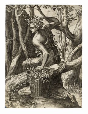  Cornelis Cort  (Hoorn, 1533 - Roma, 1578) : Ceres, Dryas, Nais.  - Auction Graphics & Books - Libreria Antiquaria Gonnelli - Casa d'Aste - Gonnelli Casa d'Aste