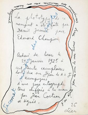  Cocteau Jean : Le mystere de Jean l'Oiseleur. Monologues. 1924.  - Asta Grafica & Libri - Libreria Antiquaria Gonnelli - Casa d'Aste - Gonnelli Casa d'Aste