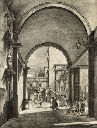  Dionigi Valesi  (Parma,  - attivo a Venezia e Verona, ) : Capricci architettonici (da Francesco Guardi).  - Asta Grafica & Libri - Libreria Antiquaria Gonnelli - Casa d'Aste - Gonnelli Casa d'Aste