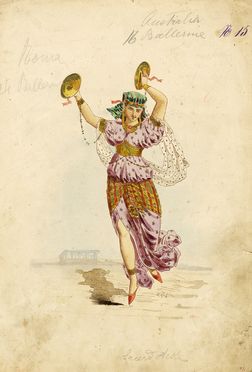  Alfredo Edel  (Colorno, 1856 - Boulogne-sur-Seine, 1912) [attribuito a] : Lotto composto di 80 bozzetti teatrali.  - Asta Grafica & Libri - Libreria Antiquaria Gonnelli - Casa d'Aste - Gonnelli Casa d'Aste