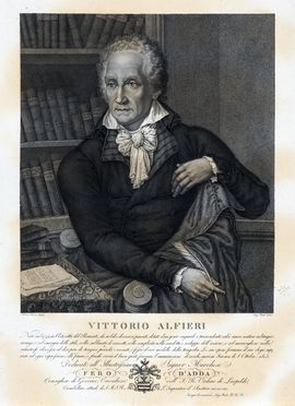  Luigi Rados  (Parma, 1773 - Milano, 1840) : Ritratto di Vittorio Alfieri.  - Asta Grafica & Libri - Libreria Antiquaria Gonnelli - Casa d'Aste - Gonnelli Casa d'Aste