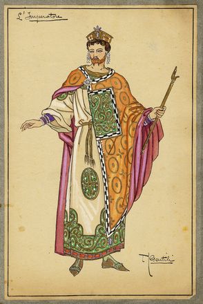  A. Gentili : Lotto composto di 7 bozzetti teatrali.  - Auction Graphics & Books - Libreria Antiquaria Gonnelli - Casa d'Aste - Gonnelli Casa d'Aste