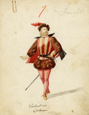  Teatro, Musica, Teatro, Spettacolo : Lotto composto di 101 bozzetti teatrali.  - Auction Graphics & Books - Libreria Antiquaria Gonnelli - Casa d'Aste - Gonnelli Casa d'Aste