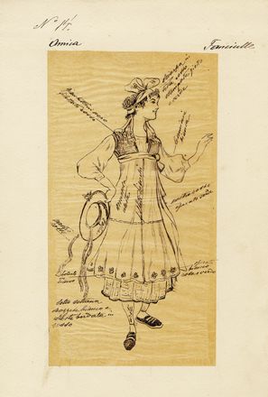 Lotto composto di 50 bozzetti teatrali.  Riccardo Zandonai  (1883 - 1944)  - Asta Grafica & Libri - Libreria Antiquaria Gonnelli - Casa d'Aste - Gonnelli Casa d'Aste