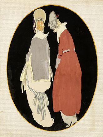  Enrico Sacchetti  (Roma, 1877 - Firenze, 1969) : Due donne.  - Auction Graphics & Books - Libreria Antiquaria Gonnelli - Casa d'Aste - Gonnelli Casa d'Aste