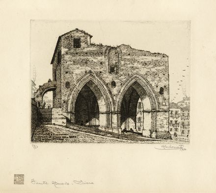  Dario Neri  (Murlo, 1895 - Milano, 1958) : Siena.  Antonio Carbonati  (Mantova, 1893 - Roma, 1956)  - Auction Graphics & Books - Libreria Antiquaria Gonnelli - Casa d'Aste - Gonnelli Casa d'Aste