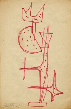  Marcello Fantoni  (Firenze, 1915 - 2011) : Lotto composto di 3 disegni astratti per sculture.  - Auction Graphics & Books - Libreria Antiquaria Gonnelli - Casa d'Aste - Gonnelli Casa d'Aste