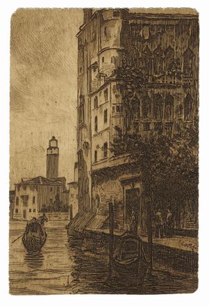 Lotto composto di 7 vedute di Venezia.  Augusto Maselli  (Forlì, 1882 - Torino, 1957), Bruno Croatto  (Trieste, 1875 - Roma, 1948), Antonio Carbonati  (Mantova, 1893 - Roma, 1956)  - Asta Grafica & Libri - Libreria Antiquaria Gonnelli - Casa d'Aste - Gonnelli Casa d'Aste