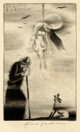 Michel Fingesten  (Buczkowitz, 1883 - Cerisano, 1943) : Lotto di 5 ex libris.  - Auction Graphics & Books - Libreria Antiquaria Gonnelli - Casa d'Aste - Gonnelli Casa d'Aste