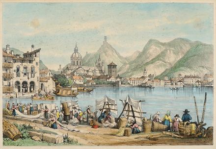  Incisione, Arte : Lotto composto di 11 vedute del lago di Como.  - Auction Graphics & Books - Libreria Antiquaria Gonnelli - Casa d'Aste - Gonnelli Casa d'Aste