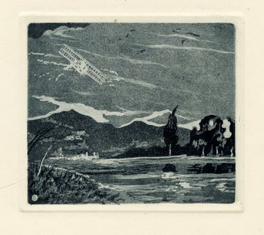  Luigi Bonazza  (Arco, 1877 - Trento, 1965) : Aeroplani Caproni.  - Asta Grafica & Libri - Libreria Antiquaria Gonnelli - Casa d'Aste - Gonnelli Casa d'Aste