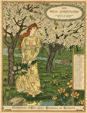  Eugène Grasset  (Losanna, 1841 - Sceaux, 1917) : La Belle jardiniere.  - Asta Grafica & Libri - Libreria Antiquaria Gonnelli - Casa d'Aste - Gonnelli Casa d'Aste