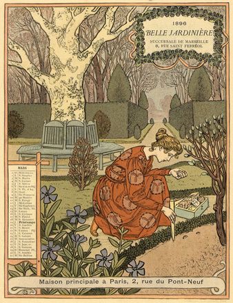  Eugène Grasset  (Losanna, 1841 - Sceaux, 1917) : La Belle jardiniere.  - Asta Grafica & Libri - Libreria Antiquaria Gonnelli - Casa d'Aste - Gonnelli Casa d'Aste