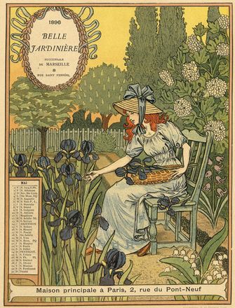  Eugène Grasset  (Losanna, 1841 - Sceaux, 1917) : La Belle jardiniere.  - Asta Grafica & Libri - Libreria Antiquaria Gonnelli - Casa d'Aste - Gonnelli Casa d'Aste