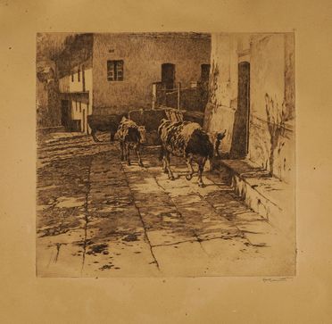  Augusto Carutti  (Pinerolo di Torino, 1875 - Torino, 1956) : Lotto composto di 3 incisioni.  - Asta Grafica & Libri - Libreria Antiquaria Gonnelli - Casa d'Aste - Gonnelli Casa d'Aste