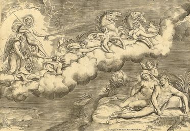  Giulio Bonasone  (Bologna,,  - 1576) : Il sorgere del sole.  - Auction Graphics & Books - Libreria Antiquaria Gonnelli - Casa d'Aste - Gonnelli Casa d'Aste