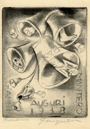  Michel Fingesten  (Buczkowitz, 1883 - Cerisano, 1943) : Ex libris Mantero.  - Asta Grafica & Libri - Libreria Antiquaria Gonnelli - Casa d'Aste - Gonnelli Casa d'Aste