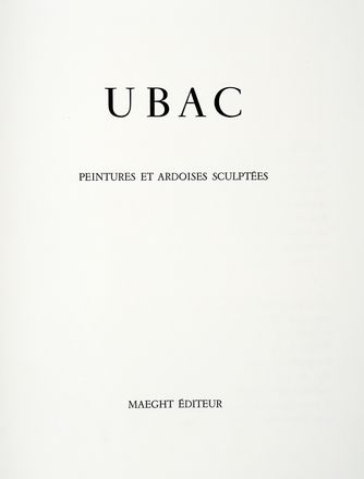 Derrire le Miroir. N. 161.  Yves Bonnefoy, Raoul Ubac  (1910,  - 1985)  - Asta Grafica & Libri - Libreria Antiquaria Gonnelli - Casa d'Aste - Gonnelli Casa d'Aste