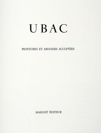Derrière le Miroir. N. 161.  Yves Bonnefoy, Raoul Ubac  (1910,  - 1985)  - Asta Grafica & Libri - Libreria Antiquaria Gonnelli - Casa d'Aste - Gonnelli Casa d'Aste