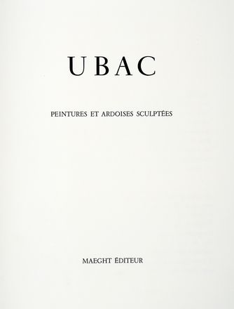 Derrire le Miroir. N. 161. Libro d'Artista  Yves Bonnefoy, Raoul Ubac  (1910,  - 1985)  - Auction Graphics & Books - Libreria Antiquaria Gonnelli - Casa d'Aste - Gonnelli Casa d'Aste