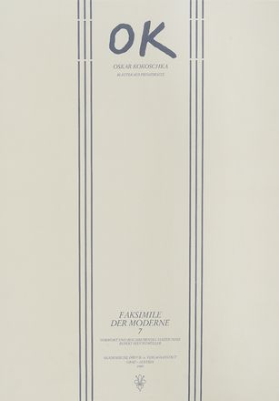 Kokoschka Oskar : Faksimile der Moderne n. 7.  - Asta Grafica & Libri - Libreria Antiquaria Gonnelli - Casa d'Aste - Gonnelli Casa d'Aste