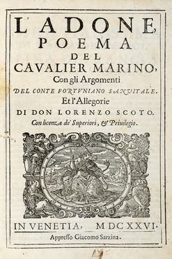  Marino Giambattista : L'Adone.  - Asta Grafica & Libri - Libreria Antiquaria Gonnelli - Casa d'Aste - Gonnelli Casa d'Aste