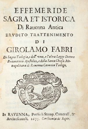  Ginanni Pietro Paolo : Memorie storico-critiche degli scrittori ravennati? Tomo primo (-secondo).  Antonio Tarlazzi, Girolamo Fabri  - Asta Grafica & Libri - Libreria Antiquaria Gonnelli - Casa d'Aste - Gonnelli Casa d'Aste