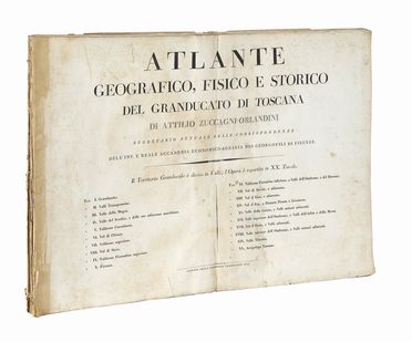  Zuccagni Orlandini Attilio : Atlante geografico, fisico e storico del Granducato di Toscana.  - Asta Grafica & Libri - Libreria Antiquaria Gonnelli - Casa d'Aste - Gonnelli Casa d'Aste