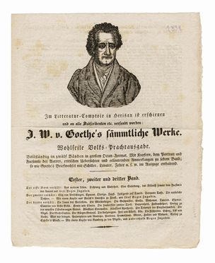 Goethe Johann Wolf (von) : Wandrers Nachtlied.  - Asta Grafica & Libri - Libreria Antiquaria Gonnelli - Casa d'Aste - Gonnelli Casa d'Aste