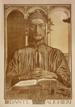  Adolfo De Carolis  (Montefiore dell'Aso, 1874 - Roma, 1928) : Dante Alighieri.  - Auction Graphics & Books - Libreria Antiquaria Gonnelli - Casa d'Aste - Gonnelli Casa d'Aste