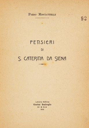  Misciattelli Piero : San Francesco e Siena. Storia locale, Storia, Diritto e Politica  - Auction Graphics & Books - Libreria Antiquaria Gonnelli - Casa d'Aste - Gonnelli Casa d'Aste