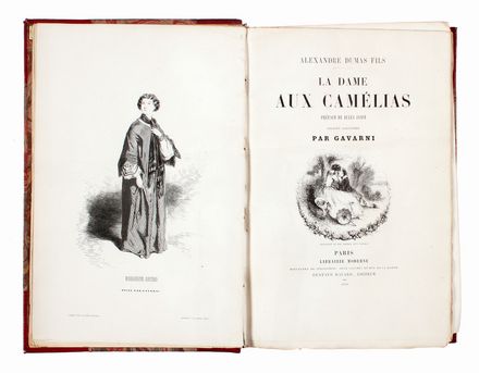  Dumas Alexandre fils : La Dame aux Camlias prface de Jules Janin [?]. Illustre par Gavarni.  Paul Gavarni  (Parigi, 1804 - 1866)  - Asta Grafica & Libri - Libreria Antiquaria Gonnelli - Casa d'Aste - Gonnelli Casa d'Aste