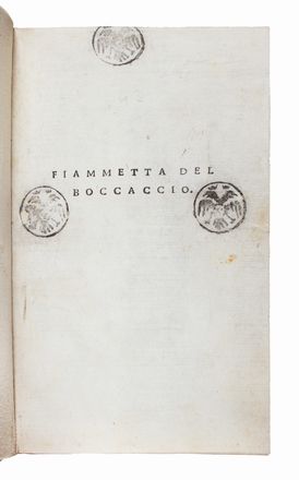  Boccaccio Giovanni : Fiammetta.  - Asta Grafica & Libri - Libreria Antiquaria Gonnelli - Casa d'Aste - Gonnelli Casa d'Aste