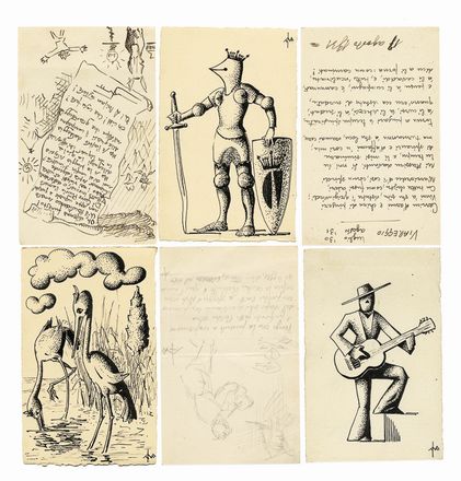  Silvestri Armando : Lotto di cartoline, disegni e lettere.  - Asta Grafica & Libri - Libreria Antiquaria Gonnelli - Casa d'Aste - Gonnelli Casa d'Aste