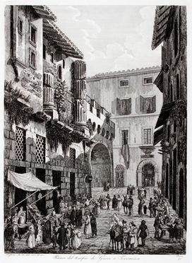  Luigi Rossini  (Ravenna, 1790 - Roma, 1875) : Sette tavole da Viaggio pittorico da Roma a Napoli, colle principali vedute di ambedue le citt, delle campagne, e dei paesi frapposti, disegnate dal vero ed incise da Luigi Rossini.  - Auction Graphics & Books - Libreria Antiquaria Gonnelli - Casa d'Aste - Gonnelli Casa d'Aste