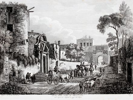  Luigi Rossini  (Ravenna, 1790 - Roma, 1875) : Sette tavole da Viaggio pittorico da Roma a Napoli, colle principali vedute di ambedue le citt, delle campagne, e dei paesi frapposti, disegnate dal vero ed incise da Luigi Rossini.  - Auction Graphics & Books - Libreria Antiquaria Gonnelli - Casa d'Aste - Gonnelli Casa d'Aste