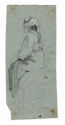 Achille Vertunni  (Napoli, 1826 - Roma, 1897) : Lotto composto di 2 disegni.  - Asta Grafica & Libri - Libreria Antiquaria Gonnelli - Casa d'Aste - Gonnelli Casa d'Aste